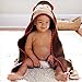 Skip Hop Zoo Baby Infant and Toddler Soft Cotton Hooded Bath Towel and Mitt Washcloth Set, Two Pieces, Multi, Marshall Monkey