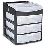 Sterilite 20639004 3 Drawer Clearview Desktop Unit (Kitchen)