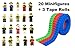 20 LEGO COMPATIBLE MINIFIGURES BUILDING BRICKS COMMUNITY PEOPLE + LEGO COMPATIBLE BUILDING BLOCKS BRICK TAPE ROLLS: STEM toys kids gift family happy people play action figure set real people toy set