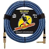 Rig Ninja 1/4 Guitar Cable by NINJAMUSO, Quality Electric Guitar Cord, Durable Instrument Cables