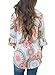 AlvaQ Womens Cute 2017 Sexy Cotton Long Sleeve Cotton Floral Print Tops and Blouses Tunic Plus Size Ladies Brown X-Large