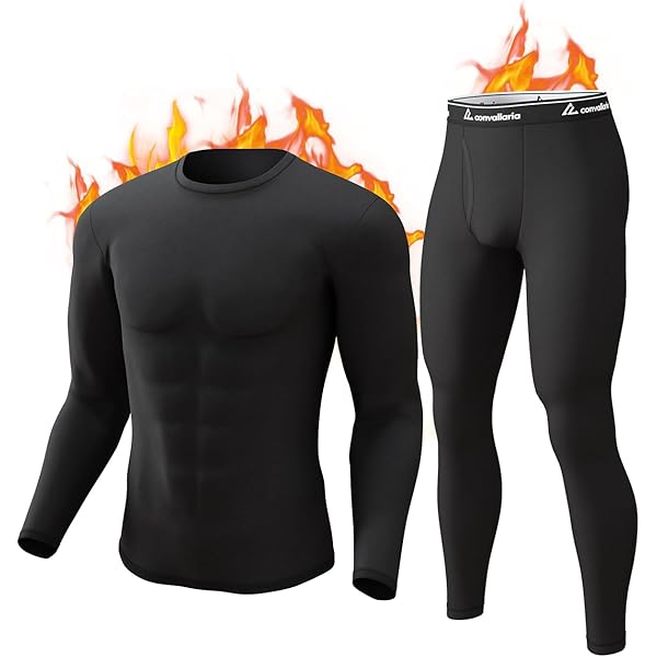 Sous-vêtements Thermiques Homme Anluomafuy - Ensemble 2 Pièces Polaire - Compression Respirante - Pour Ski, Randonnée, Cyclisme Hiver - 12