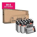9V Batteries - 8 Pack, Energizer MAX Premium Alkaline 9 Volt Battery for smoke alarms, smoke detectors, and other devices