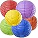 Bobee Rainbow Party Decorations, Fiesta Party Supplies Paper Lanterns, 6 Count