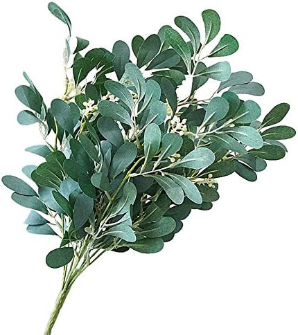 Alamana 1Pc Artificial Jujube Leaf Foliage Plant Photograph Prop Wedding Home Desk Decor Artificial Plant Leaves Grey Green