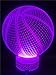 AZALCO 3D Illusion LED Night Lamp Basketball with Built-in Battery and Remote Control 7+16color Change