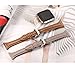 bayite Bands Compatible with Fitbit Versa/Fitbit Versa Lite/Fitbit Versa 2, Replacement Accessories Strap Slim Genuine Leather Band Women Men, Tan (5.3