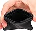 Plinrise Pack of 2 Portable Vintage Leather Earphone Storage Bag/Pouch Organizer, Lightweight Bag, Coin Purse, Squeeze Coin Pouch, Sweet Gift Idea for Messy Friends-Black