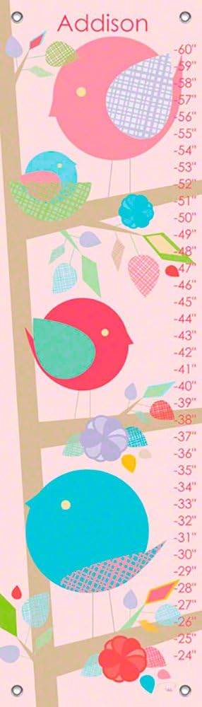 Birdie Stack by Patchi Cancado - Personalized Growth Charts, 12"x42"