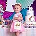 Yaaaaasss! Unicorn Party Favor Bags Unicorn Themed Birthday Party Gift Goodie Treat Bags for Kids, Magical Unicorn Party Supplies, Set of 12