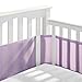 BreathableBaby Breathable Mesh Crib Liner – Classic Collection – Lavender – Fits Full-Size Four-Sided Slatted and Solid Back Cribs – Anti-Bumper