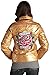 ED HARDY Womens Skulls and Roses Down Puffer Jacket - Gold