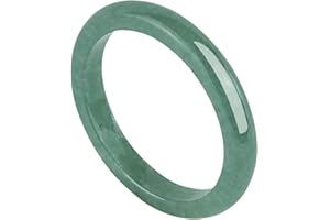 NAHARO Natural Jade Ring for Women,Good Luck Jewelry Natural Green Jade Ring for Girls with Gift Box