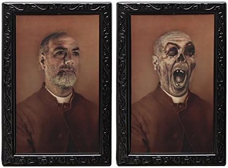 Amazon Com Uiytr 3d Changing Face White Haired Old Man Halloween