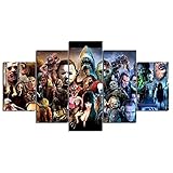 Pinsparkle 5Pcs Home Living Room Decor Pumpkin Halloween Canvas Wall Art Pictures Painting Paintings