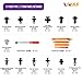 LIZISS Custom Assortment Car Push Retainer Clips Kit – Auto Plastic Fasteners, 11 Sizes Push Pin Rivet + 2 Sizes Door Trim Panel Retainer + Removal Tools for GM Ford Toyota Honda Chrysler Nissan