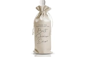 DOI-LANEE Bridal Shower Hostess Gift Thank You Gifts for Wedding Shower Host and Hostess Gifts Wedding Gift Wine Bag Wedding Engagement Bridal Shower Gift 1 Pcs Burlap Wine Bottle Cover Bag - DL389