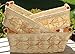 ShopOnNet RT430711-3 Handwoven Retangular Wicker Storage Basket with Handle in Cream (Set of 3)