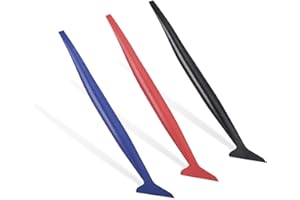 GLSOWEE 3PCS Car Micro Squeegee Curves Slot Tint Tool Set, Auto Vinyl Wrap Tool Kit, 3 in 1 Flexible Vinyl Applicator Tool with Different Hardness for Car Wrapping, Window Tinting