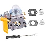 Podoy 308054013 Carburetor for Homelite Ryobi 26cc C1U-H60 with Adjusting Tool Kit Primer Bulb 25cc 30cc String Trimmer Backpack Blower Weed Eater