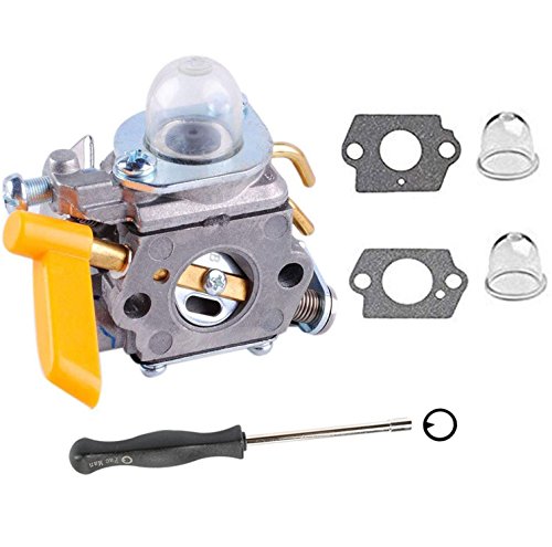 Podoy 308054013 Carburetor for Homelite Ryobi 26cc C1U-H60 with Adjusting Tool Kit Primer Bulb 25cc 30cc String Trimmer Backpack Blower Weed Eater