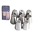 TANGCHU Russian Piping Tips Large Size Icing Syringe Set DIY Coupler Nozzle (8 PCS)