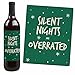 Big Dot of Happiness Red and Green Christmas - Holiday Decorations for Women and Men - Wine Bottle Label Stickers - Set of 4