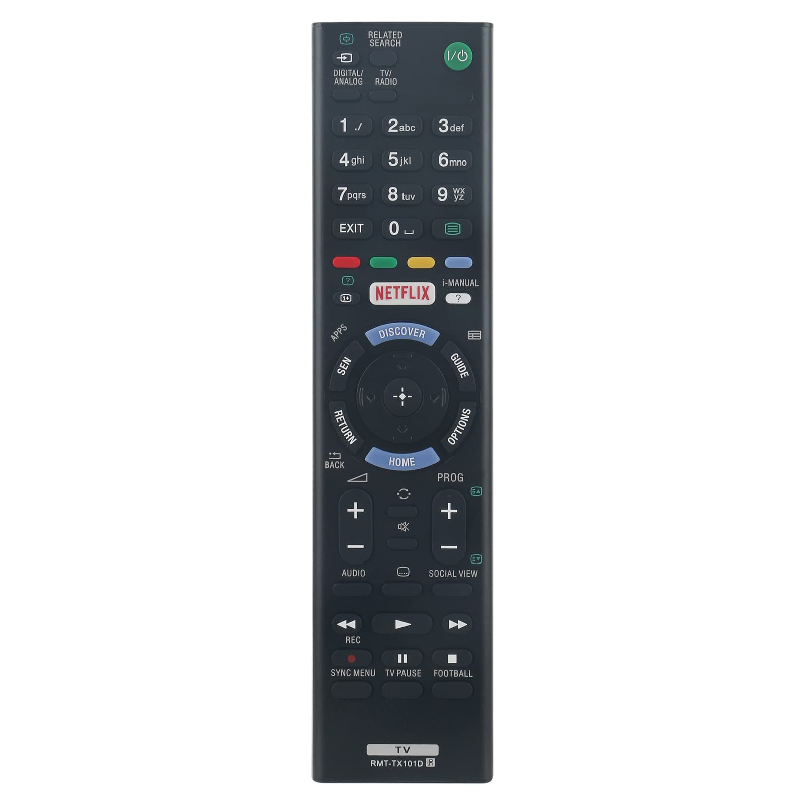 VINABTY New RMT-TX101D 149296411 Replacement Remote Control Compatible with Sony TV RMT TX101D RMTTX101D 149296411 KDL-32R405C KDL-32W705C KDL-40R450 Remote Control