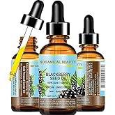 Botanical Beauty BLACKBERRY SEED OIL 100% Pure Natural Virgin Unrefined. Cold Pressed Undiluted Carrier Oil for Face, Skin, Body, Hair, Anti-Aging Face Oil (0.5 Fl Oz)