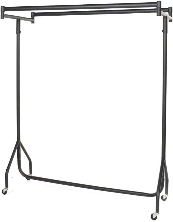 4ft LONG x 5ft HIGH HEAVY DUTY DOUBLE TOP CLOTHES BLACK CLOTHES,GARMENT RAILS