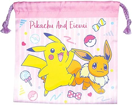 Amazon ティーズファクトリー フラット巾着 ポケットモンスター 80spop ピカチュウイー 0 5cm Pm pe ランチバッグ ランチ巾着 ランチベルト オンライン通販