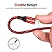 iPhone Charger,Aonlink 3Pack 3FT/6FT/10FT(1M/2M/3M) Nylon Braided Lightning Cables USB Charger Cord, Compatible with iPhone X/8/8 Plus/7/7 Plus and More(Black Red)