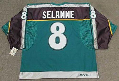 TEEMU SELANNE Anaheim Mighty Ducks 1998 CCM Throwback Alternate NHL Hockey Jersey