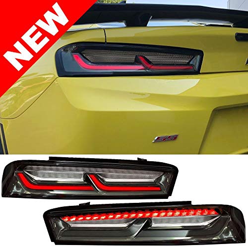 Buy 201618 Chevy Camaro Smoked LED Tail Lights Red Sequential Turn