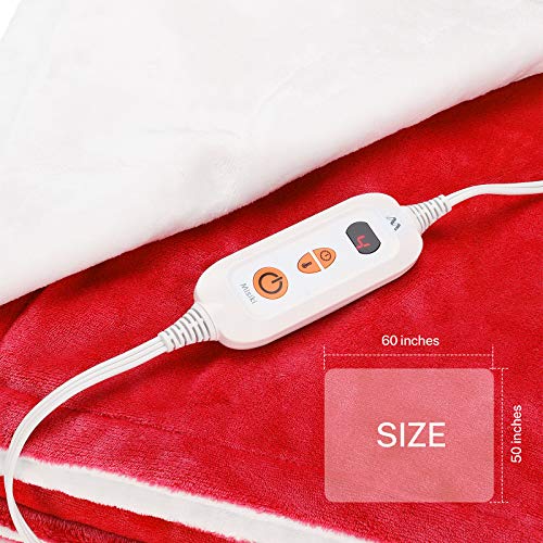 Heated Blanket Misiki Electric Throw Blanket 50" x 60" with 6 Fast