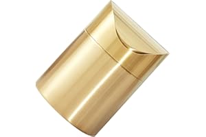 BESPORTBLE Small Gold Trash Can Recycling Bin with Press Lid for Bathroom and Office Counter Use