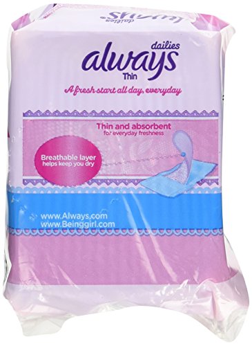 Always Incredibly Thin Slim, Stylish & on the Go Comfortable Daily Liners Regular Pads - 9 Pack of 20 Liners (180 Pads Total)