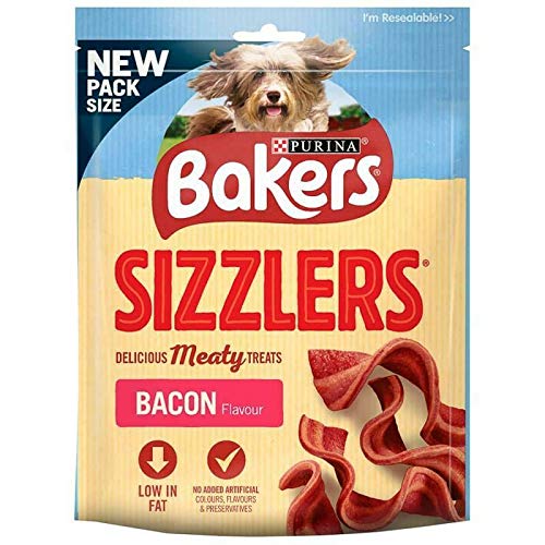 Bakers Sizzlers Bacon 6x90gm Dry Dog Treats