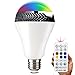 InaRock® Bluetooth Smart LED Light Bulb Speaker Dimmable Multicolored Color Changing LED Bedside Desk Lights Bar Sinks - Smartphone and IR Remote Controlled