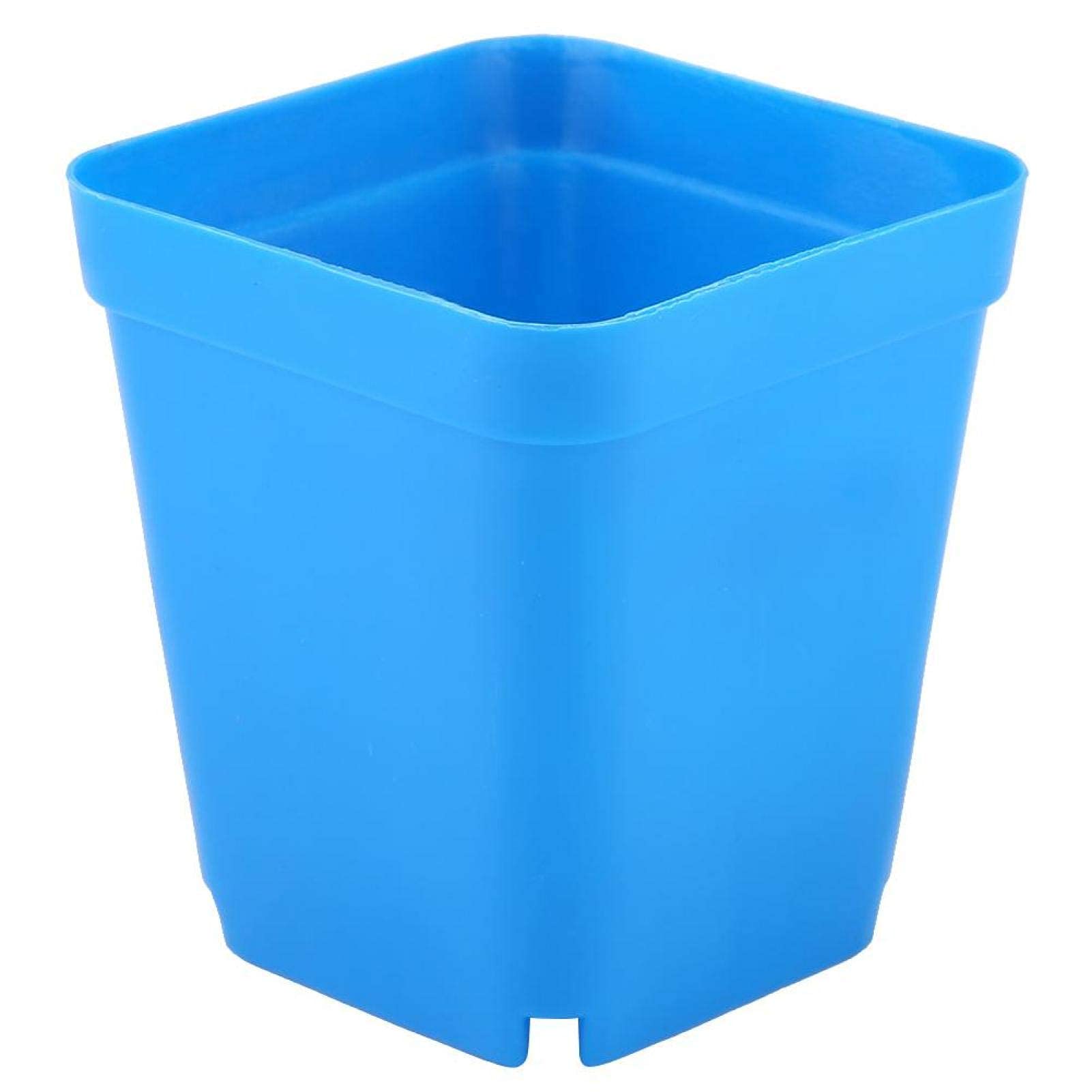 Atyhao 20pcs Mini Modern Succulent Plant Pots Small Plastic Containers, Scrub Square Pots(dark blue)