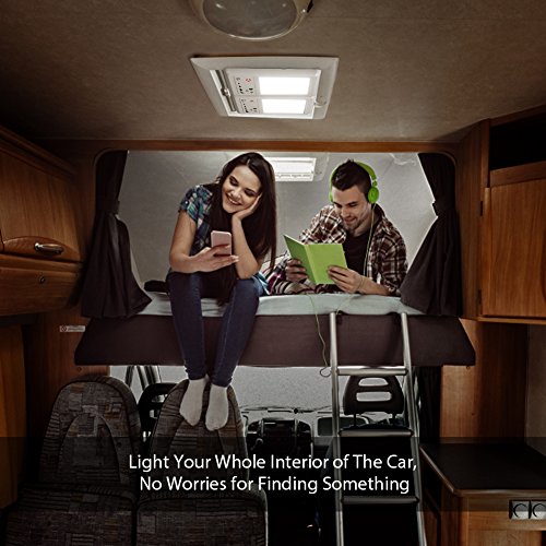 image for EBTOOLS DC12/24V 28 LED RV Ceiling Light, Touch Control LED Interior L