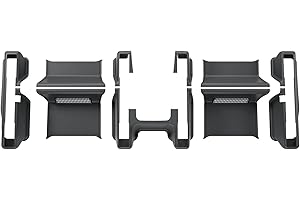 LUCKEASY 9PCS Seat Slide Rail Pad Cover & Under Seat Floor Mat for Tesla Model Y Juniper 2025 2026 Floor Mats Seat Track Scratch-Resistant for Model Y Juniper Accessories TPE Black