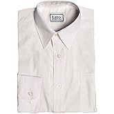 Boys White or Ivory Long Sleeve Wrinkle Resistant Dress Shirt