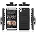 HTC Desire 626s Case, HTC Desire 626 Case, Elegant Choise Heavy Duty Hybrid Dual Layer Armor Holster Case with Kickstand and Belt Swivel Clip for HTC Desire 626 (Black/Black)