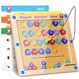 Gamenote Magnetic Alphabet Maze Board with 4