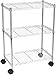 AmazonBasics 3-Shelf Shelving Storage Unit on 3" Wheel Casters, Metal Organizer Wire Rack, Chrome Silver (23.2L x 13.4W x 32.75H) primary