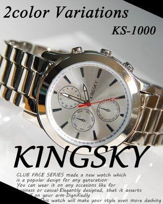 Amazon ケース付き King Sky ブラック シルバーメタル メンズウォッチ 腕時計 Ks 3002 こちらの商品の内訳は ブラック1点 シルバー1点 合計2点 のみ メンズ腕時計 腕時計 通販