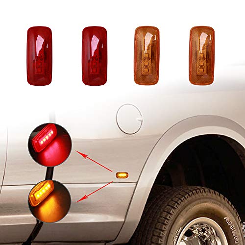 image for BASIKER Rear Bed Side Marker LED Fender Lights for 2003-2009 Dodge and