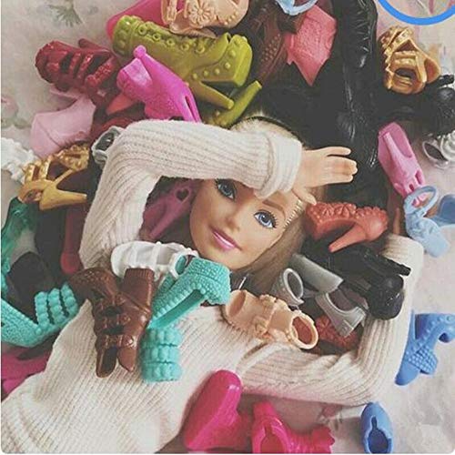 image for DoubleWood 1 Doll Shoes Rack + 20 Pairs Doll Shoes Replacement Playset