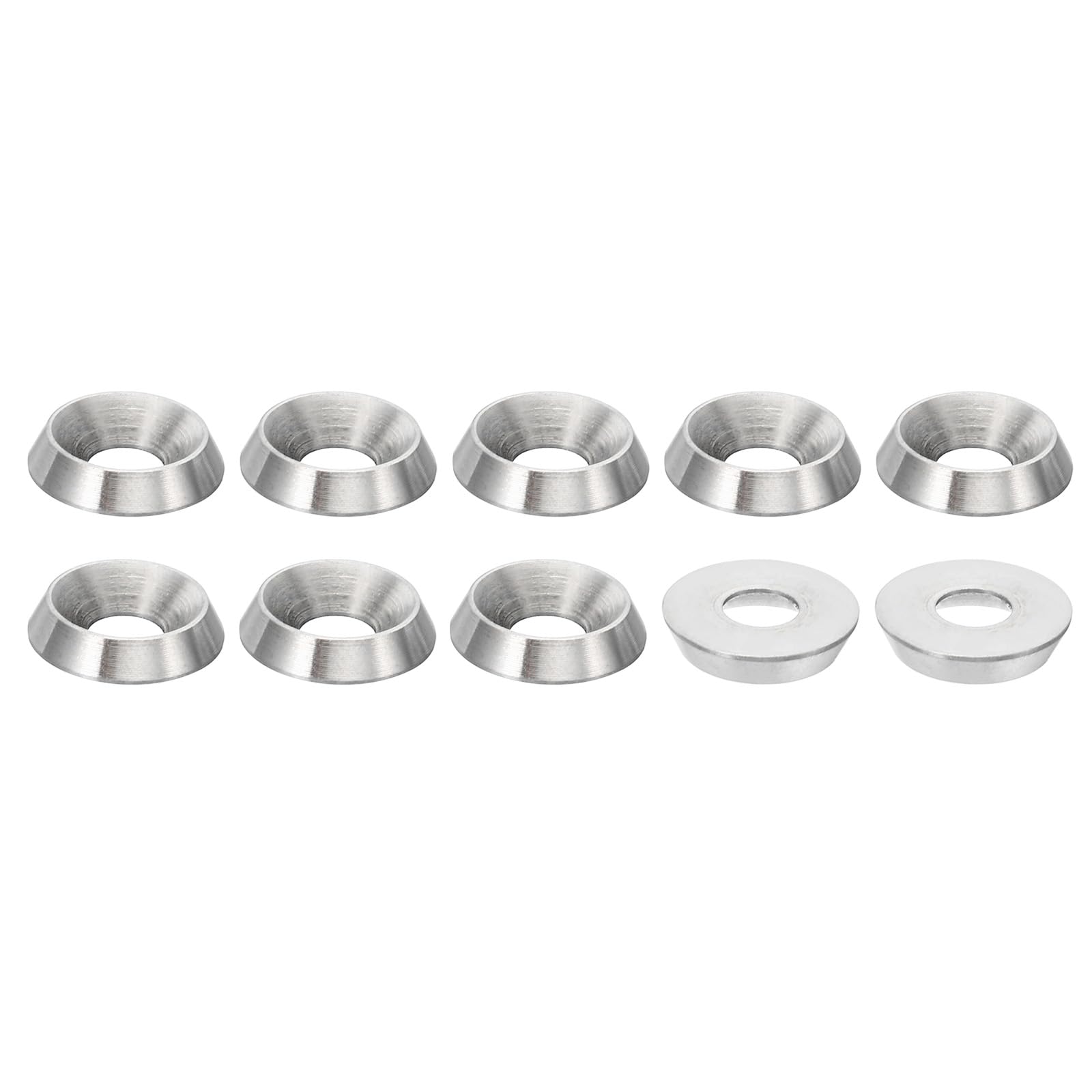 PATIKIL M5 Finish Countersunk Washer, 10pcs 14mm Dia. 3mm Tall Solid 304 Stainless Steel CNC Finish Cup Washer Screw Head Gasket for Industrial Construction — image 1